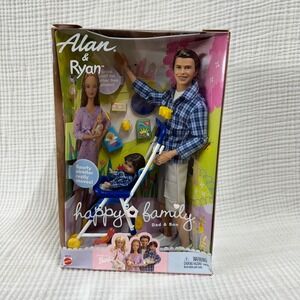 2002 Mattel Barbie Happy Family Alan & Ryan Dad and Son Dolls  #56710